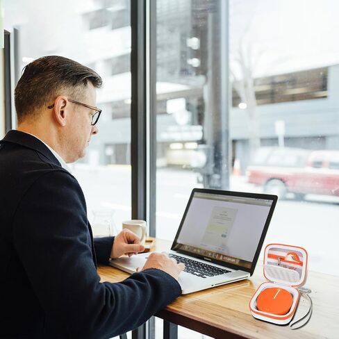 جراب Boobowl الصلب متوافق مع SIMO/Skyroam Solis Lite 4G LTE المحمولة واي فاي نقطة اتصال متنقلة، حقيبة تخزين جهاز توجيه السفر مع جيب شبكي للبطاريات القابلة لإعادة الشحن، شاحن (صندوق فقط) (أبيض) in Kuwait