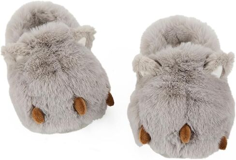 شباشب حيوانات غامضة من LEMZONE للنساء، شباشب لطيفة دافئة على شكل دب فروي مضحك مع جزء سفلي مانع للانزلاق in Kuwait