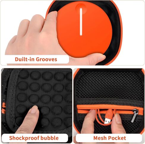 جراب Boobowl الصلب متوافق مع SIMO/Skyroam Solis Lite 4G LTE المحمولة واي فاي نقطة اتصال متنقلة، حقيبة تخزين جهاز توجيه السفر مع جيب شبكي للبطاريات القابلة لإعادة الشحن، شاحن (صندوق فقط) (أبيض) in Kuwait