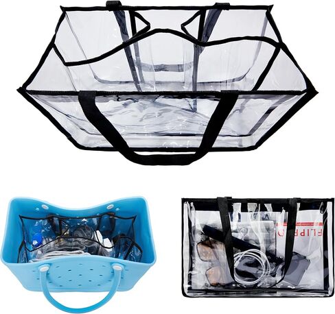 LADINOVO Rubber Bag Insert Organizer Compatible with X Large Bogg Bag, Clear Insert Divider Organizer with Multiple Pockets for Bogg Bags Accessories (X Large-Clear) in Saudi Arabia