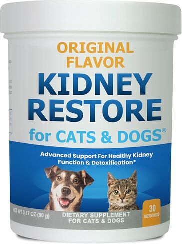 Kidney Restore for Cats & Dogs Unflavored - Natural Cat & Dog Kidney Supplement, Kidney Cleanse & Repair Renal Support Canine and Feline Pet Kidney Supplement, Add to Cat & Dog Food 90 Gr. in Kuwait