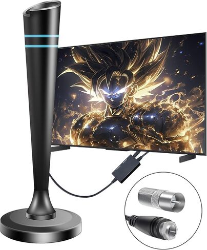 TV Antenna - 2024 Best TV Antenna Indoor Outdoor for Smart TV Local Channels Long Range Reception 1100+ Miles,2024 Updated Amplified Tv Antenna Indoor Support 4K 1080P - Coax HDTV Cable AC Adapter in Saudi Arabia