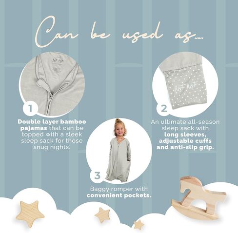 Nyte Nyte Baby- 0.5 TOG SnuggleSack Sleep Sack Rumper W Sleeves, Adjustable Feet Cuffs & Anti-Slip Grip in Saudi Arabia
