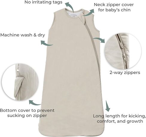 Sleep Sack 2.5 Tog - Rayon made from Bamboo Baby Sleeping Bag, Wearable Blanket, Unisex in Saudi Arabia