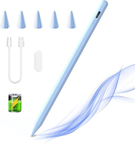 Stylus Pen for iPad 9th&10th Generation,Apple iPad Stylus Pencil with Palm Rejection Rechargeable,Pen Compatible with 2018-2024 iPad 6/7/8/9/10,iPad Pro 11"/12.9"/M4,iPad Air 3/4/5/M2,iPad Mini 5/6 in Saudi Arabia
