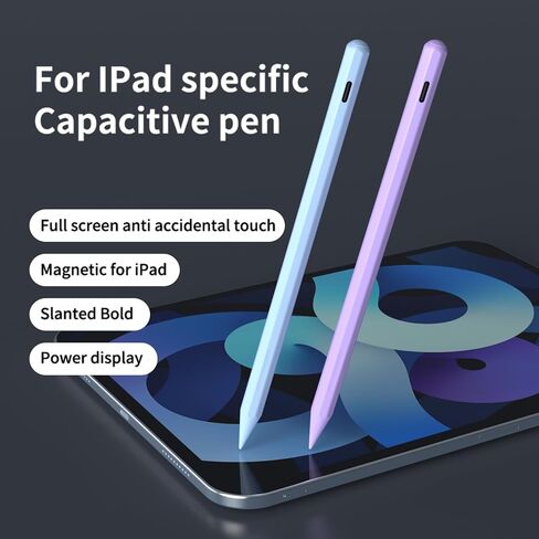 Stylus Pen for iPad 9th&10th Generation,Apple iPad Stylus Pencil with Palm Rejection Rechargeable,Pen Compatible with 2018-2024 iPad 6/7/8/9/10,iPad Pro 11"/12.9"/M4,iPad Air 3/4/5/M2,iPad Mini 5/6 in Saudi Arabia