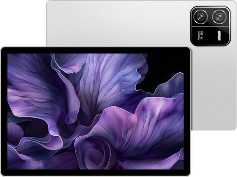 SHOUDUM Android Tablet 10.1 بوصة، Android 13 Tablet، 8GB(4+4) RAM 128GB ROM 512GB توسيع، معالج ثماني النواة، شاشة لمس 1280x800 IPS HD، بطارية 6000 مللي أمبير، GPS، واي فاي، كاميرا مزدوجة، بلوتوث، فضي in Kuwait