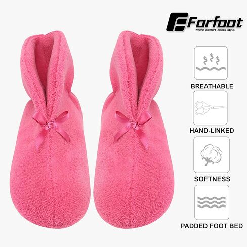 شباشب نسائية من Forfoot، أحذية منزلية مريحة من الصوف المرجاني غير قابلة للانزلاق in Kuwait