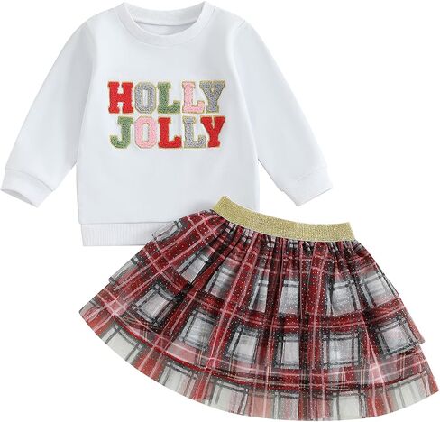 DuAnyozu Toddler Girls Fall Clothes 1T 2T 3T 4T 5T Halloween Outfits Boo Shirts Crewneck Sweatshirt Tulle Tutu Skirt Sets in Saudi Arabia