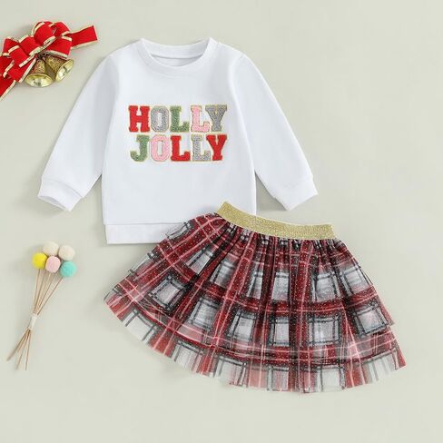 DuAnyozu Toddler Girls Fall Clothes 1T 2T 3T 4T 5T Halloween Outfits Boo Shirts Crewneck Sweatshirt Tulle Tutu Skirt Sets in Saudi Arabia