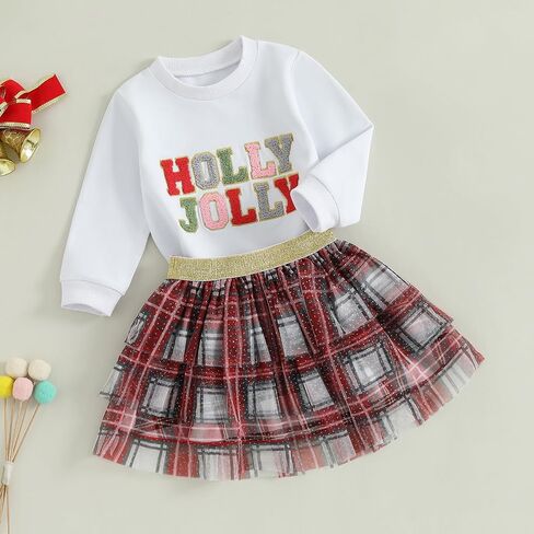 DuAnyozu Toddler Girls Fall Clothes 1T 2T 3T 4T 5T Halloween Outfits Boo Shirts Crewneck Sweatshirt Tulle Tutu Skirt Sets in Saudi Arabia