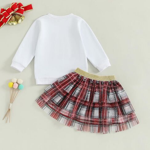 DuAnyozu Toddler Girls Fall Clothes 1T 2T 3T 4T 5T Halloween Outfits Boo Shirts Crewneck Sweatshirt Tulle Tutu Skirt Sets in Saudi Arabia