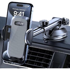 Phone Holders for Your Car, Upgraded Rotatable Base Phone Holder for Car Dashboard Windshield, Universal Cell Phone Holder Automobile Cradle for iPhone Samsung Google and All Smartphones