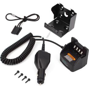 Accessoryway Replace KVC-19 Travel Car Charger Compatible with Kenwood TK-3400 TK-2200LP TK-2300VP TK2400 TK-3200L TK-3302UK NX240 NX340 Radio Charger KNB-45L KNB-63L KNB-29N Battery Charger