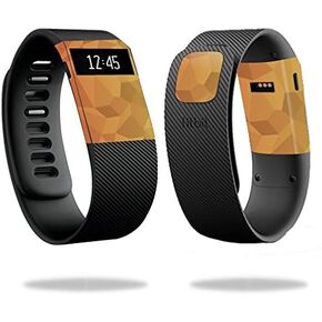 MightySkins Skin Compatible with Fitbit Charge Cover Skins Sticker Watch Red Orange Polygon