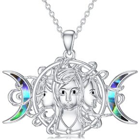 PROESS Moonstone Bow and Arrow Necklace 925 Sterling Silver Artemis Pendant Necklace Ancient Greek Mythology Jewelry Gifts For Her