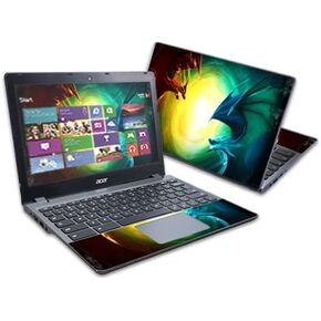 MightySkins Skin Compatible with Acer C720 Chromebook 11.6" wrap Sticker Skins Dragon Battle