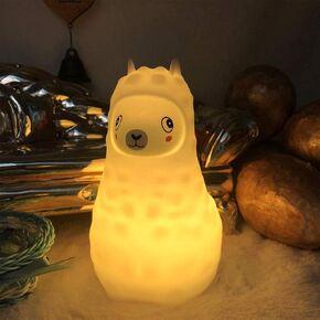 Animal-Shaped Night Light, Rechargeable LED Soft Silicone (BPA Free) Bedside Lamp for Children/Adults, Adjustable Brightness and 9 Colors by Touch Control & Remote Control (Big Fox)