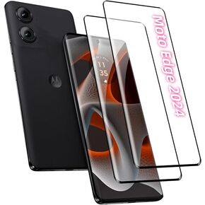 【2 pack Motorola Moto Edge 2024 Screen Protector,[HD][Eye protection][9H hardness] Tempered Glass