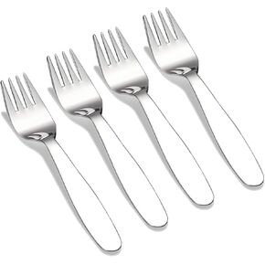 VANRA Premium 18/8 Stainless Steel Children Cutlery Set 5.9-inch Kids Dinner Spoons Set 4 Pieces Silverware Flatware Utensil Set for Home School (4 Spoons)