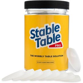 Stable Table - Clear Restaurant Table Leg 30 Shim Wedges Premium Furniture Levelers Table Shims, Home Improvement DIY Levelers - Rubber Type Texture, Firm, Non-Slip, Doors, Tables and More