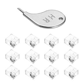 MECCANIXITY 12pcs Port Blocker Locking RJ45 Port/Dust PC Blocker Cap with Coded Key,Black