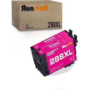 Run Star 2 Pack 288XL Cyan Remanufactured Ink Cartridge Replacement for Epson 288XL T288XL use for Epson Expression Home XP-330 340 430 434 440 446 Printer (2 Cyan)