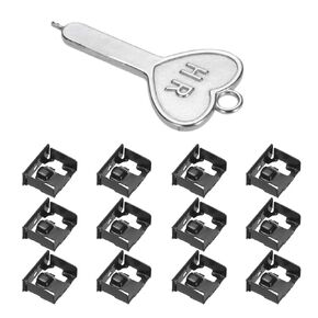 MECCANIXITY 15pcs Port Blocker Locking USB Port/Dust Metal Blocker with Coded Key,Black