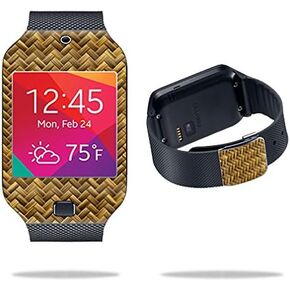 MightySkins Skin Compatible with Samsung Galaxy Gear 2 Neo Smart Watch Cover Skins Sticker Watch Basket Weave