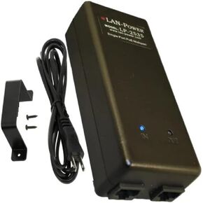 LAN-Power LP-2535 Power over Ethernet (PoE) Single Port Injector High Power/PoE Plus Midspan Injector; Supports Data links at 10Mbs, 100Mbs or 1000Mbs (Gigabit Compatible)