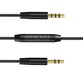 Replacement Audio Cable Beats Headphones Aux Cord, 3.5mm to 3.5mm Male Headset Wire Compatible with Beats Solo2 Solo3 Studio3 Wireless Pro Detox with in-line Mic and Volume Control
