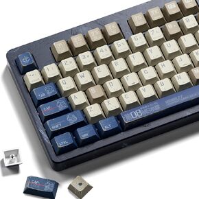 Japanese Gundam Keycaps- Retro PBT Key Caps, Cherry Profile Keyboard Keycaps with Dye Sublimation,134keys Custom Keycaps for Mechanical Keyboard - Only Keycaps