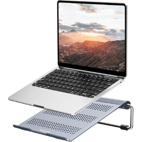 Yangkelly Laptop Stand Foldable Notebook Holder Portable Computer Riser Aluminum Alloy Elevator