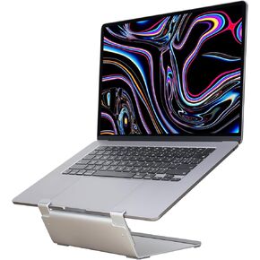 Ergonomic Laptop Riser Stand – 3mm 6061 Aluminum, Raise The Laptop, Cooling Design, Fits Up to 17-Inch Laptops, Stable and Secure, Patented Space-Saving