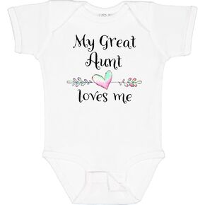 inktastic My Great Aunt Loves Me- Heart Baby Bodysuit