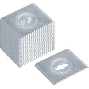 30 حزمة 2 بوصة لوحة غسالة الربط المربعة لعلبة الكابلات، موصل مشبك مشترك لعلبة الكابلات الشبكية لربط الانحناءات والمنعطفات القابلة للتعديل، فتحة فتحة تناسب مسمار 1/4 بوصة، فولاذ مجلفن كهربائيًا in Kuwait