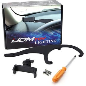 iJDMTOY Behind Tachometer Bolt-On Mount Cell Phone GPS Black Holder Compatible with Mini Cooper R55 R56