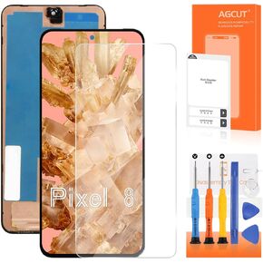 Original for Google Pixel 8 5G LCD Screen Replacement for Google Pixel 8 LCD Display GKWS6, G9BQD Screen Touch Digitizer Assembly Repair Part (with Fingerprint Function)