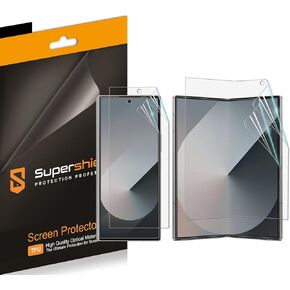 Supershieldz (2 Pack) Designed for Samsung Galaxy Z Fold 6 (2 Main Screen and 2 Front Screen) Screen Protector, High Definition Clear Shield (TPU)