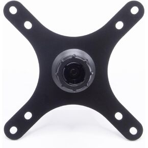 Kado Portable Monitor Mounting Adapter Bracket Plate Black, 17mm Ball Head to 100x100mm 75x75mm, M4 Screw Set Wall Mount Arm Mount Universal, Tripod Camera Stand for Desktop Monitor Portrait Mode
