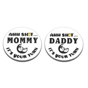 First Fathers Day Gift for New Dad New Baby Gifts for Dad Mom Daddy Parent Decision Coin for Mom Dad to be Funny Pregnancy Newborn Arrival Baby Gift for Dad First Time Shower Gifts Expectant Dad Gifts