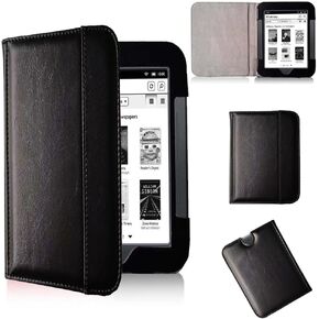 Case for Barnes and Noble Nook Simple Touch e-Reader 6-Inch Case PU Leather Case for Nook 2 (BNRV300) Case/Nook 3(BNRV350) Ebook Protection Case (Brown)