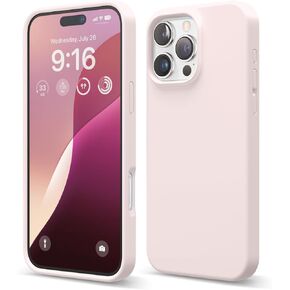 elago Compatible with iPhone 16 Pro Max Case, Premium Liquid Silicone Case, Full Body Protective Cover, Shockproof, Slim Phone Case, Anti-Scratch Soft Microfiber Lining, 6.9 inch (Black)
