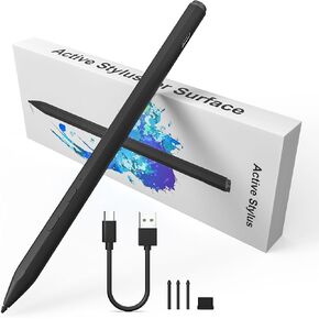 Microsoft Surface Pen for Surface Pro 9/8/11/10/7/6/5/4/3/, Fast Charging Stylus for Surface Go 2/3/Book/Laptop, Palm Rejection 4096 Pressure Sensitivity, Magnetic Adsorption