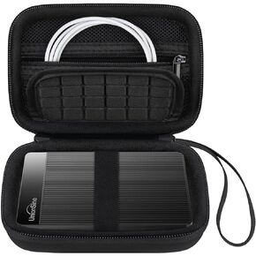 Canboc Hard Case for UnionSine 250GB 320GB 500GB 750GB 1TB 2TB Ultra Slim Portable External Hard Drive HDD, Zipper Mesh Bag fit Flash Drives, USB Cable, SD Card, Black