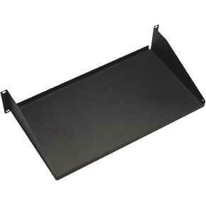 ICC 3U Server Rack Shelf, Heavy-Duty Steel Cantilever Trays with Solid Bottom for 19" Network Equipment Racks, 15" Deep, 75 lbs Capacity Each, Pack of 2, Black