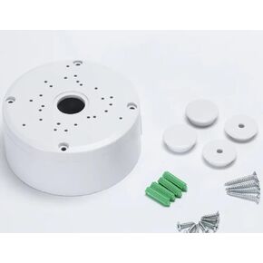 3 Packs Universal Outdoor/Indoor Metal Junction Box for Security Cameras, Metal Aluminum Waterproof Base Boxes Mount Bracket, Wall Ceiling Mount Hide Cable/Wire Junction Base Boxes for Camera.