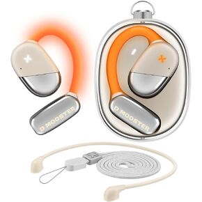 DMOOSTER D72 Open Ear Earbuds, Cool Light Strips Design, Bluetooth 5.4, IPX4 Waterproof, Deep Bass, Ergonomic Ear Hooks, Clear Calls, Lightweight Comfortable Wireless Headphones for Sports School