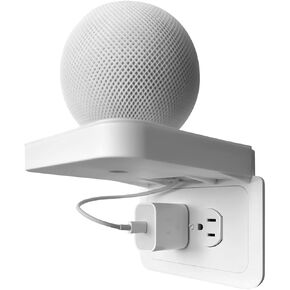Wall Outlet Shelf,Bathroom Wall Shelves with Cord Storage,Smart Home Organizer,Wall Mount for Google Home,Homepod Mini,Echo DOT,Smartspeakers,Toothbrush (Decora-Horizontal)