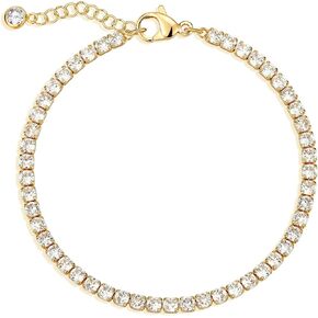 VACRONA Gold Tiny Beaded Bracelet 14K Gold Plated Chain Bracelets for Women Dainty Tiny Pearl Bracelet Adjustable Chain Jewelry